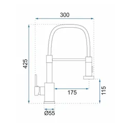 Bateria REA Colin B0417 Nikiel szczotkowany