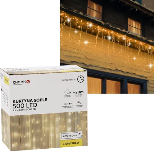 Kurtyna LED EXTRALINK 9881 Sople 20 m Sieciowe