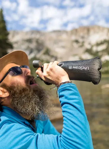 Butelka z filtrem LifeStraw Peak 1 l - dark mountain grey