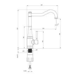 Bateria Deante Tamizo BQT N63M Czarny Mosiądz