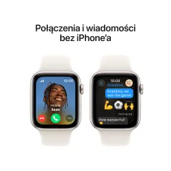 Apple Watch SE 2gen GPS + Cellular koperta 44mm z aluminium Księżycowa poświata pasek sportowy Księżycowa poświata S/M