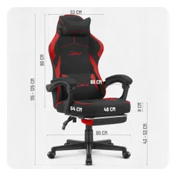 Fotel gamingowy CABRO C502 Czarno-Czerwony