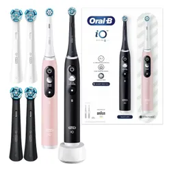 Oral - B магнитная зубная щетка iO Series 6 Duo 2 шт. Pink / Black