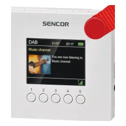 Radioodbiornik Sencor SRD 7757WH Radio FM DAB+ Bluetooth Biały