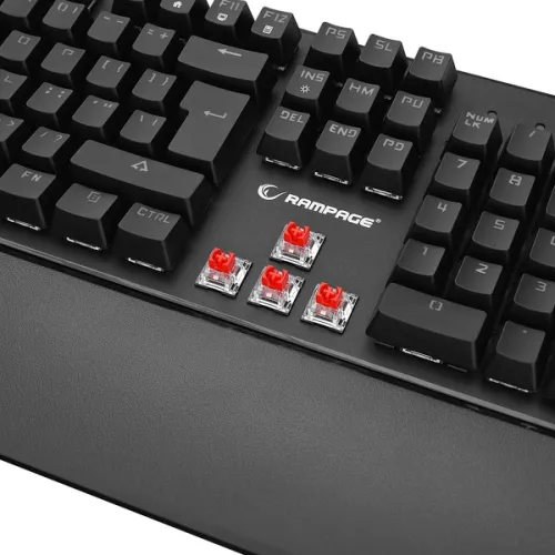 Klawiatura mechaniczna Rampage KB-R86 UMBRA Kaicheng Red Switch Czarny