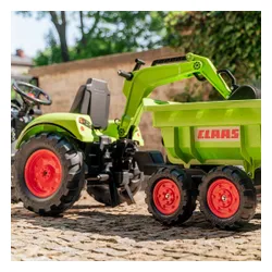 Falk Traktor na Pedały Claas Axos 330 z Koparką i Przyczepą 3-7 lat