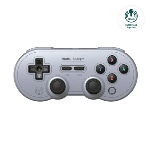 Pad 8BitDo SN30 Pro Bluetooth Hall Effect do PC, Nintendo Switch, Android, iOS Bezprzewodowy Gray