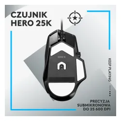 Myszka gamingowa Logitech G502 X Czarny