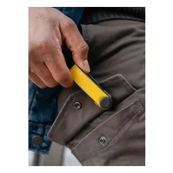 Skórzane etui organizer na klucze Orbitkey Hybrid Leather - solar yellow