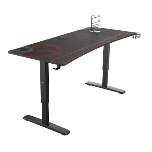 Biurko Ultradesk CRUISER 160cm Regulacja wysokości Czarno-czerwony