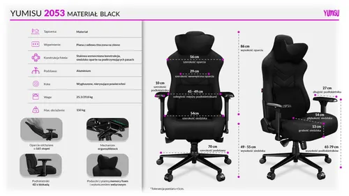Fotel YUMISU 2053 Czarny