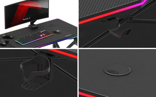 Biurko gamingowe HUZARO Hero 1.7 RGB Czarny
