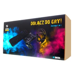 iBOX Aurora Gaming SET-1 + Słuchawki + Podkładka (IZGSET1)