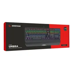 Klawiatura mechaniczna Rampage KB-R86 UMBRA Kaicheng Red Switch Czarny