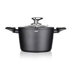 Garnek matte grey 20 cm do gotowania POKRYWKA 3,3 L na prezent kuchni obiad