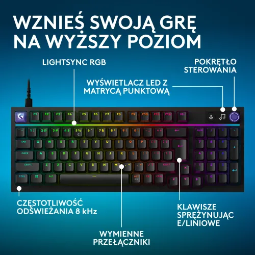 Klawiatura mechaniczna Logitech G316 X 98 Czarny