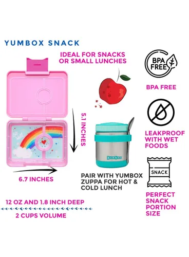 Śniadaniówka / lunchbox dziecięcy Yumbox Snack - Miami aqua / rainbow
