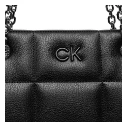 Calvin Klein Square Quilt Chain Shopper Handbag K60K612019 Черный