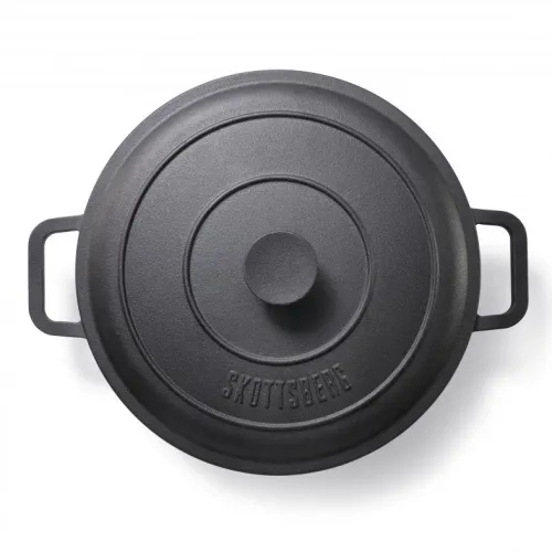 SKOTTSBERG Cast Iron 31,5 cm - patelnia żeliwna na ognisko nieprzywierająca z pokrywką