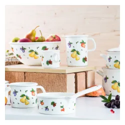 RIESS Country Fruit Garden 2,5 l - garnek emaliowany z pokrywką