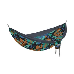 Hamak turystyczny ENO DoubleNest Print lagoon/charcoal