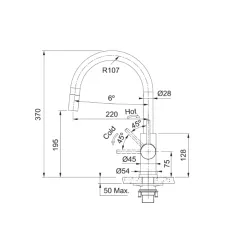 Bateria Franke Smart Glenda J pull-out Stal szlachetna