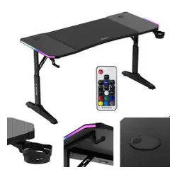 Biurko gamingowe HUZARO Hero 3.6 RGB Czarny