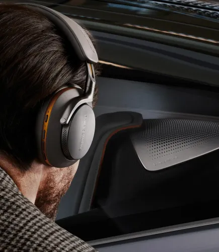 Słuchawki bezprzewodowe Bowers & Wilkins Px8 McLaren Edition Nauszne Bluetooth 5.2 Szaro-pomarańczowy