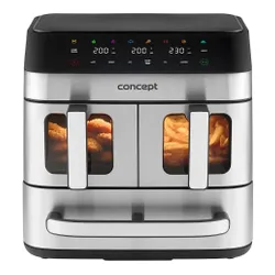 Air Fryer Frytkownica beztłuszczowa CONCEPT Pizza Trio FR9000 18.5 l z podwójnym koszem + szuflada do pieczenia