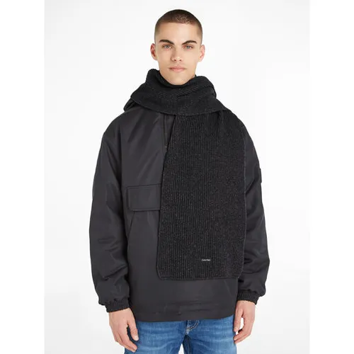 Calvin Klein Tati lână tricot eșarfă K50k510995 gri închis BAX