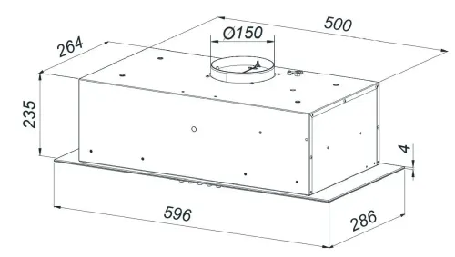 Okap Beko b300 HNU61425B Czarny