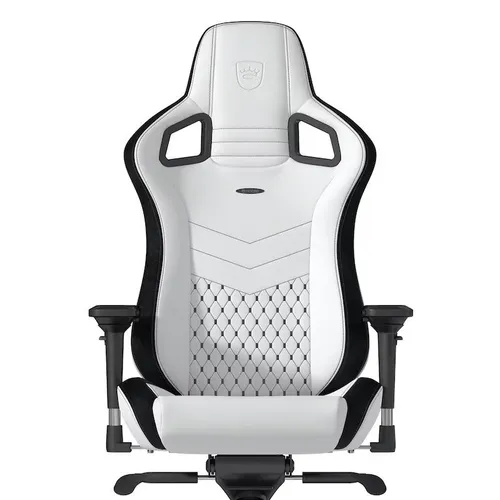 Fotel Noblechairs EPIC White Black Gamingowy do 120kg Skóra ECO Biało-czarny