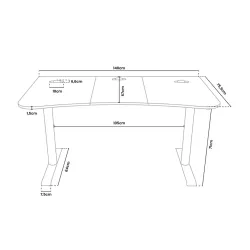 Biurko Arozzi Arena Medium White 140cm Biały