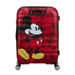 Walizka średnia American Tourister Wavebreaker Disney - Mickey comics red