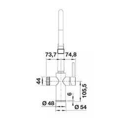 Bateria BLANCO Catris-S Flexo Filter 526707 Czarny mat