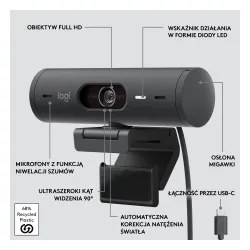 Kamera internetowa Logitech Brio 500 Grafitowy