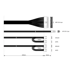 Zasilacz Akyga Pro AK-S1-300 300W Srebrny