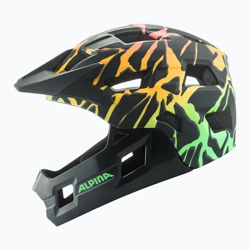 Kask rowerowy dziecięcy Alpina Rupi fading neon matt
