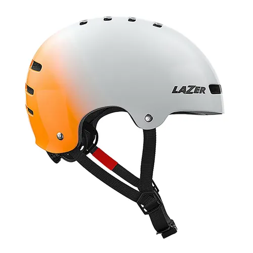 Kask rowerowy Lazer One+ silver/orange