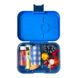 Średni prostokątny lunchbox Yumbox Panino - surf blue / shark