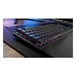 Klawiatura gamingowa Corsair K70 Core Corsair MLX Red przewodowa mechaniczna podświetlana czarna z podpórką