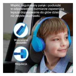 Słuchawki bezprzewodowe Belkin Soundform Mini dla dzieci Nauszne Bluetooth 5.3 Niebieski