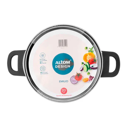 Garnek ze stali nierdzewnej z pokrywką EMILIO 2,5 l