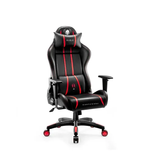 Fotel Diablo Chairs X-One 2.0 Small do 90kg Skóra ECO Czarno-czerwony