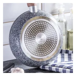 Patelnia granitowa nieprzywierająca KONIGHOFFER VENGA SZARA 24 cm