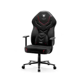 Fotel Diablo Chairs X-Gamer 2.0 Normal Size Gamingowy do 150kg Skóra ECO Tkanina Dark obsidian