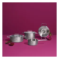 FISSLER Pure Collection 3,6 l - garnek ze stali nierdzewnej ze szklaną pokrywką