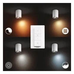 Oświetlenie punktowe Philips Hue White Ambiance Pillar 192775 Biały + regulator przyciemniania