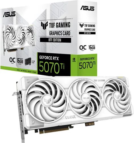 Karta graficzna ASUS TUF Gaming GeForce RTX 5070 Ti 16GB GDDR7 BTF White OC Edition DLSS 4