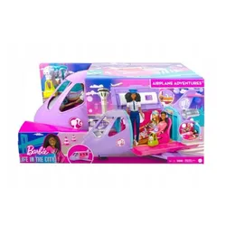 BARBIE LOTNICZA PRYZGODA SAMOLOT DLA LALEK + LALKA HCD49